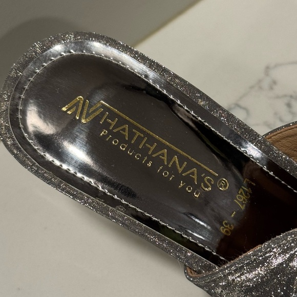 Silver Glitter Women's Heels - Picture 4 of 9